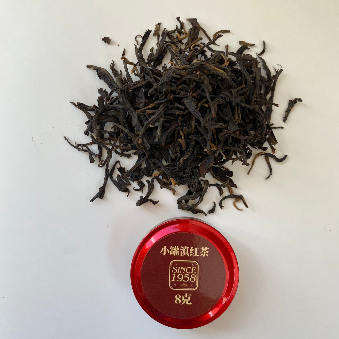 Natural Yunnan Chang Ning Black Tea/Dian Hong Ripe Aged Pu-erh Tea (Fermented)Old Tree Loose Leaf/80g(2.8 oz). 10 canisters/Elegant Gift Box