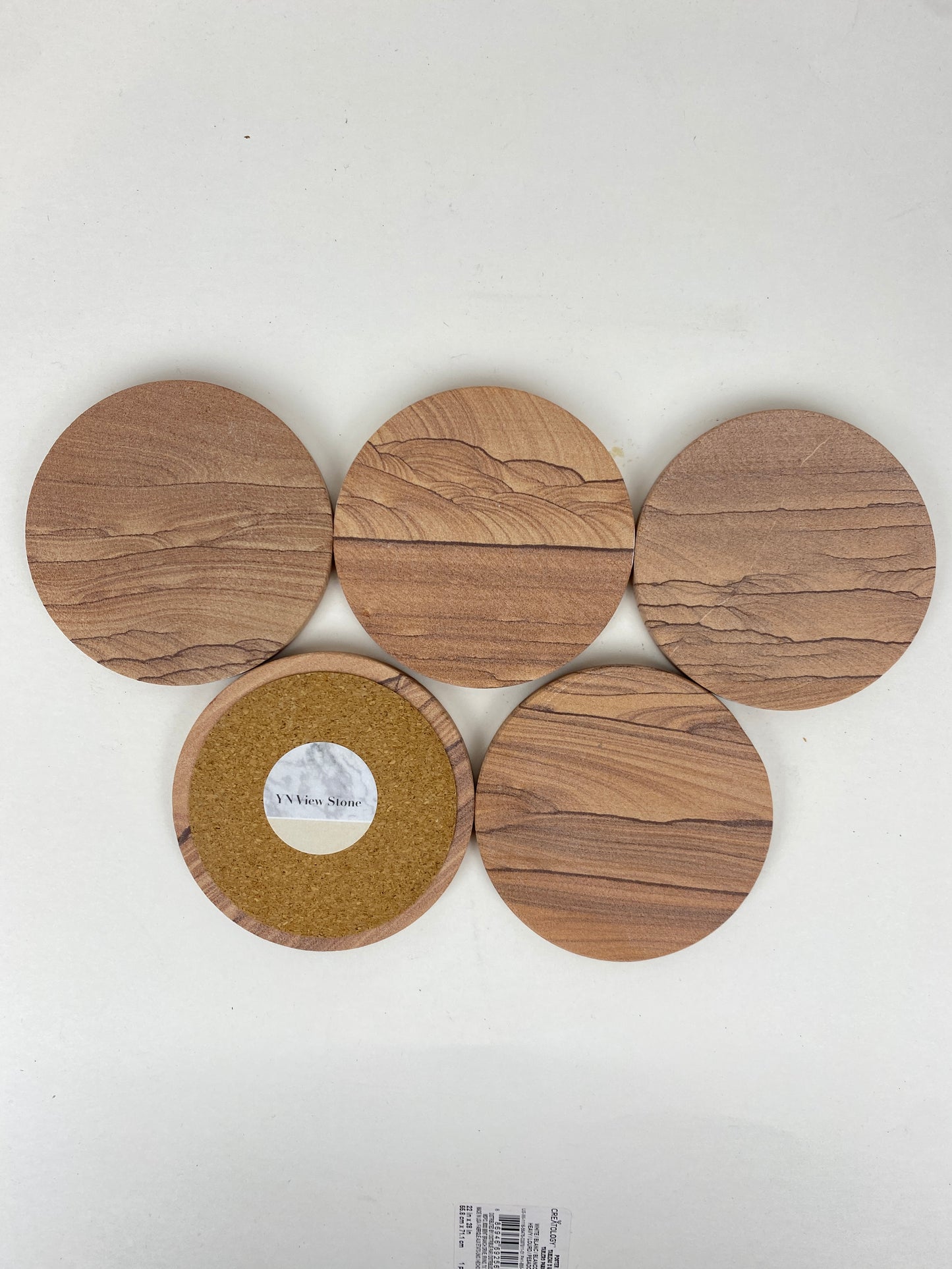 YN View Stone Drink Sandstone Coasters (5 Pc. Set) Thirsty Natural Stone Surface Protection