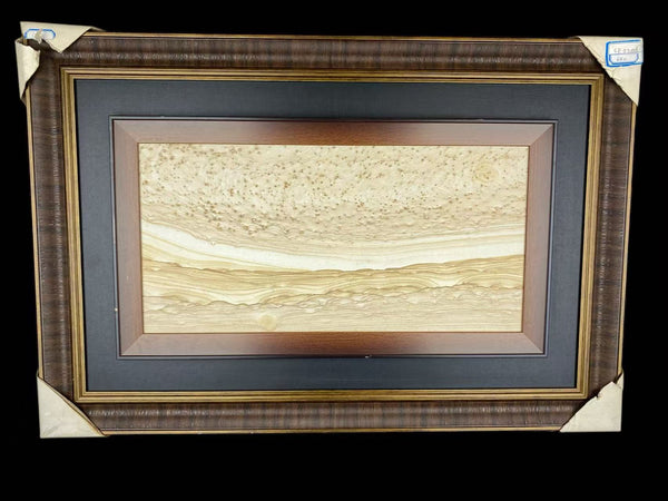 Contemporary Dream Stone, Extraordinary Natural Sandstone Painting "Desert Dunes", Wood Pattern unique and clear