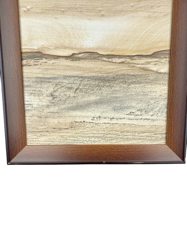 Contemporary Dream Stone, Extraordinary Natural Sandstone Painting "Desert Dunes", Wood Pattern unique and clear