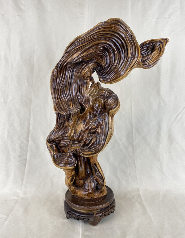 (SOLD) Art of the vine, From Xishuangbanna Rainforest, Natural Shape with wood base